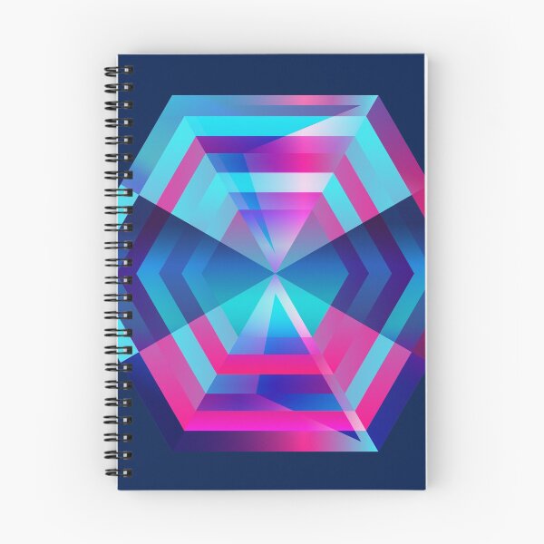 Item preview, Regular star shape polygon in pink and blue designed and sold by IngaDesign.