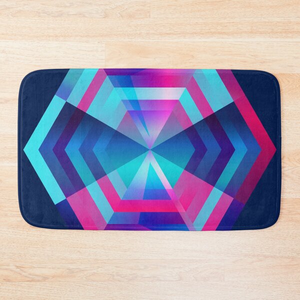 Item preview, Regular star shape polygon in pink and blue designed and sold by IngaDesign.