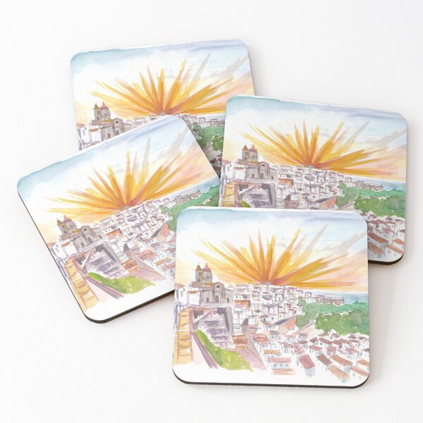 Item preview, Pisticci view of Town on Hill in Matera in Southern Italian Region of Basilicata. designed and sold by artshop77.