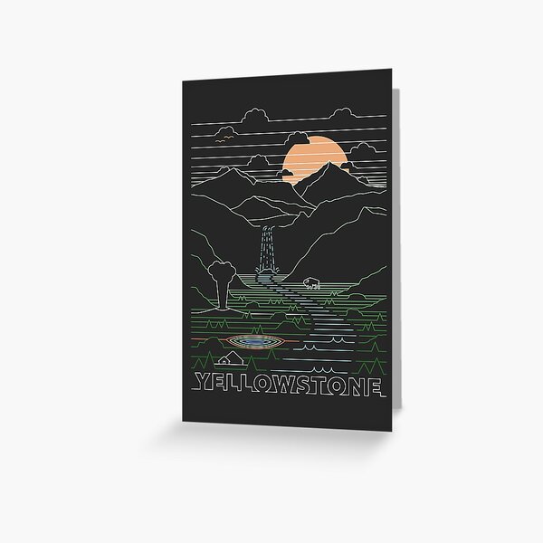 Item preview, Linear Yellowstone - Yellowstone National Parks Art designed and sold by BronsonLockwood.