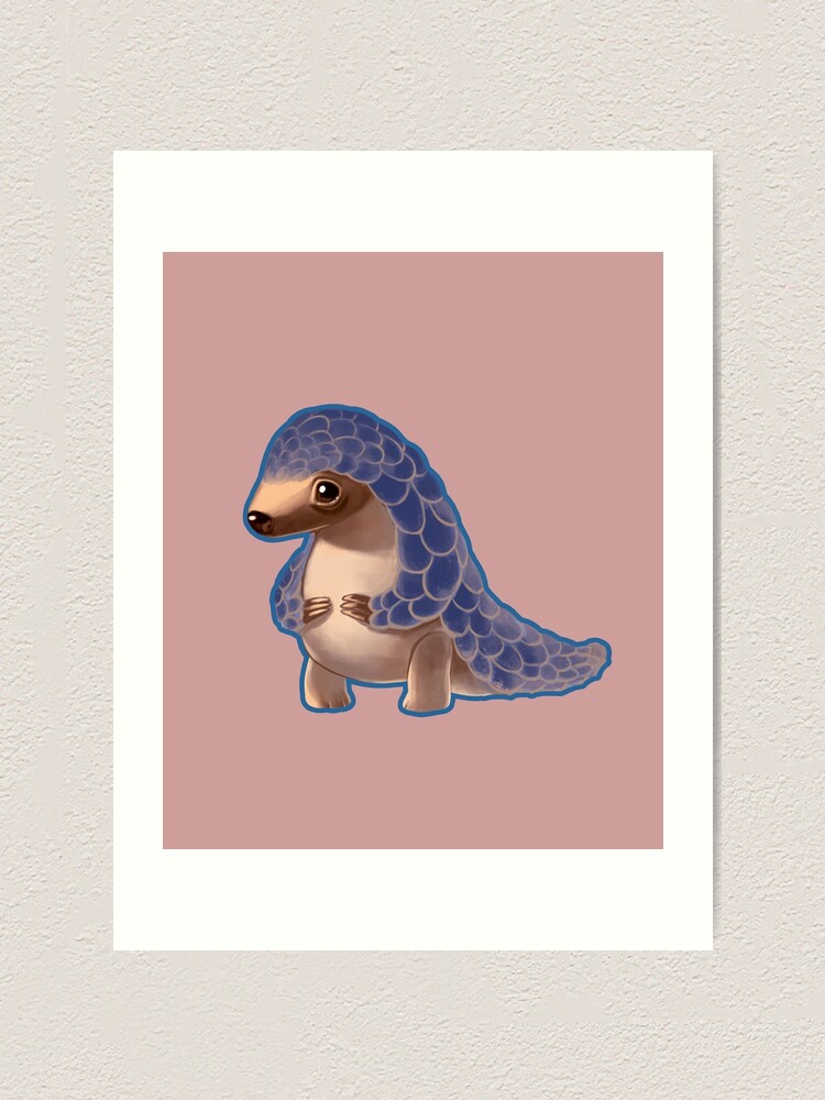 Cute Baby Pangolin Art Print