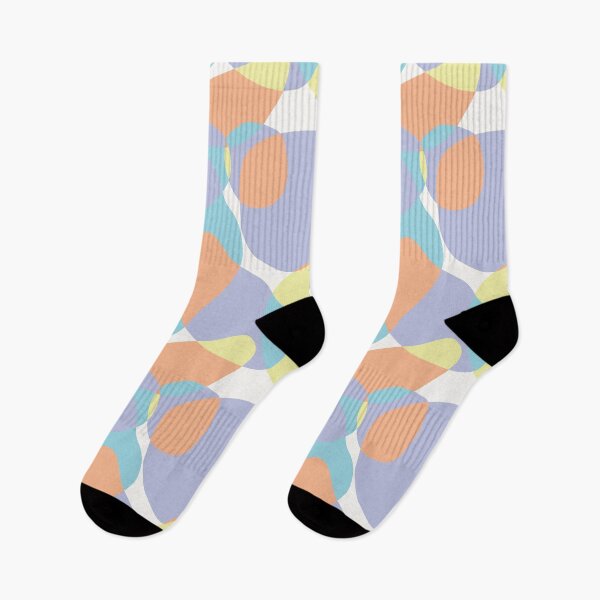 Aperçu de l'œuvre Motif de couleur jaune, bleu et vert pastel, formes minimalistes créée et vendue par digoarpi.