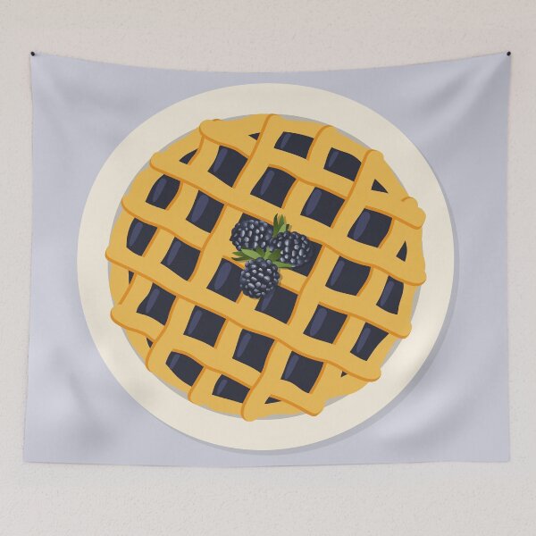 Item preview, Blackberry vector hand drawn pie, flat lay top view designed and sold by Familyshmot.
