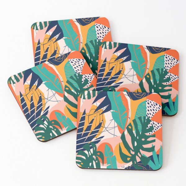 Item preview, Modern Tropical Floral Pattern with Colorful Leaves designed and sold by bestoffers.