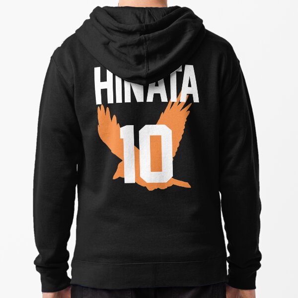 Haikyuu !! Maillot Hinata numéro 10 (Karasuno) Veste zippée à capuche