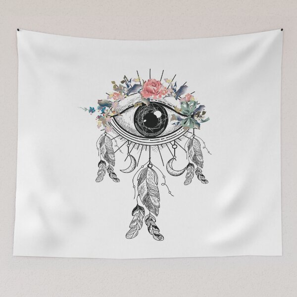 Item preview, Third Eye and Flowers designed and sold by Mantra-tshirt.