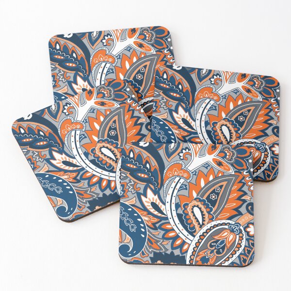Item preview, blue and orange paisley designed and sold by briegot.