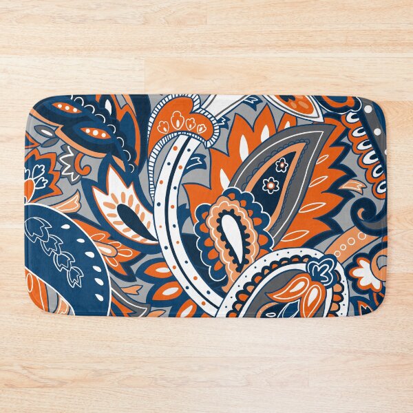 Item preview, blue and orange paisley designed and sold by briegot.