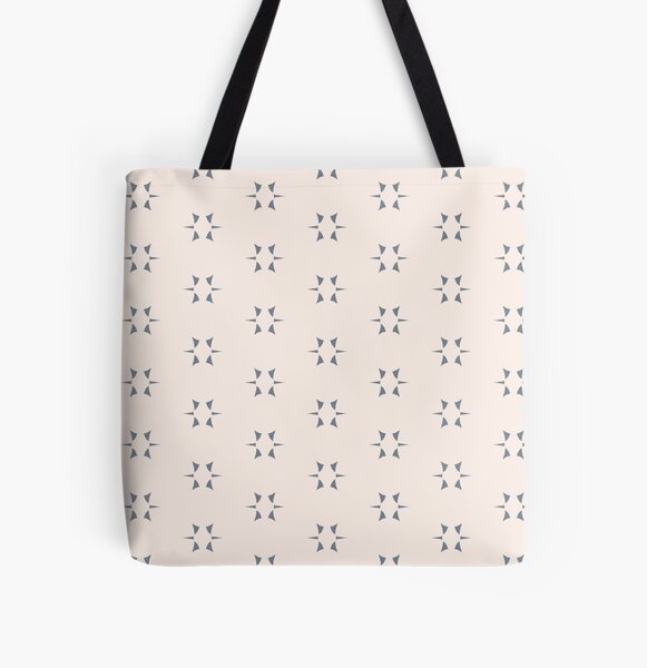 Cottagecore Neutral Grey Star All Over Print Tote Bag