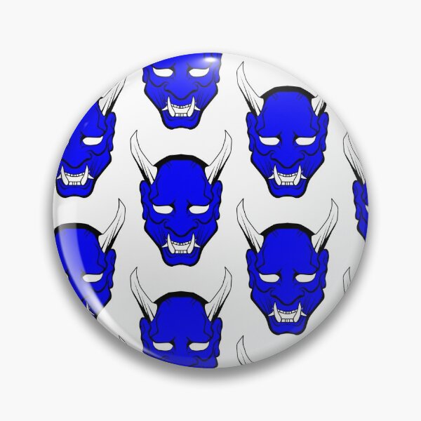 Item preview, Blue Japanese Devil  Design with horns designed and sold by Click-Like.