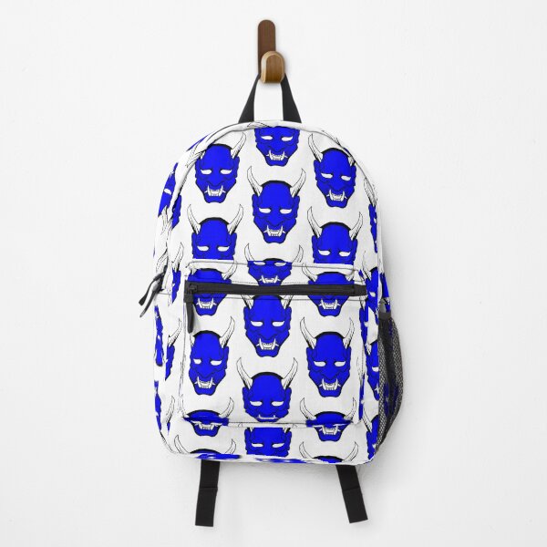 Item preview, Blue Japanese Devil Design with horns designed and sold by Click-Like.