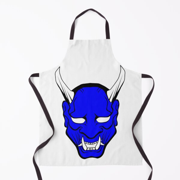 Item preview, Blue Japanese Devil  Design with horns designed and sold by Click-Like.