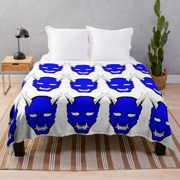Item preview, Blue Japanese Devil  Design with horns designed and sold by Click-Like.
