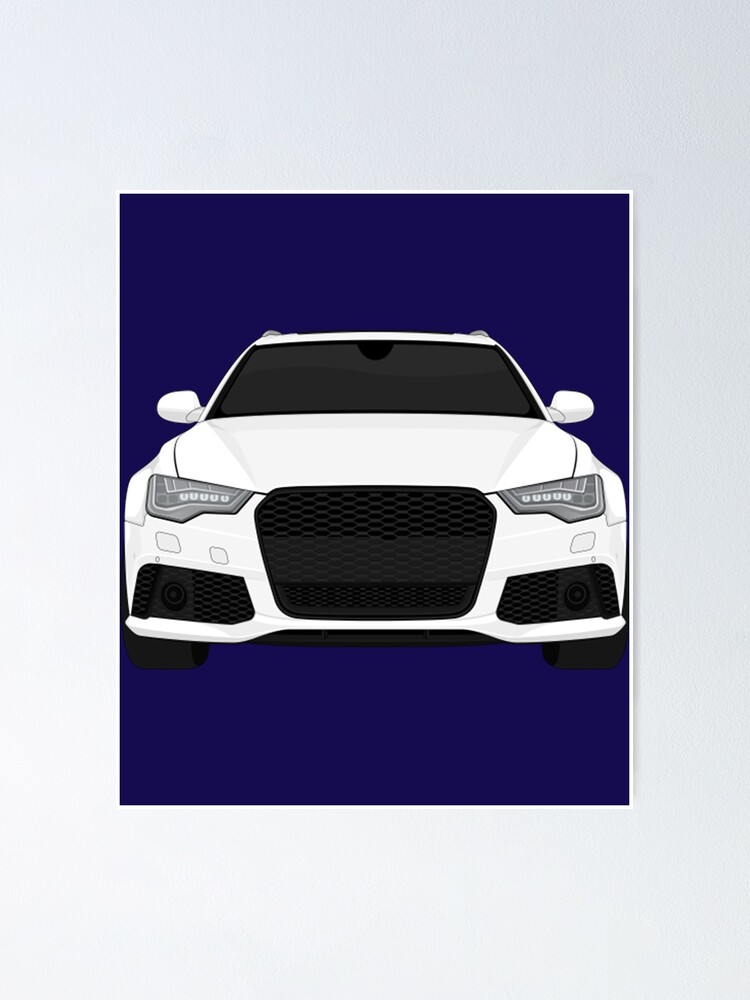Audi Rs6 white Poster for Sale by EmViLoLT