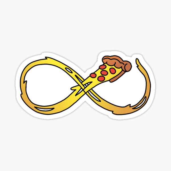 "Pizza Infinity " Sticker for Sale by ModernMutt Redbubble