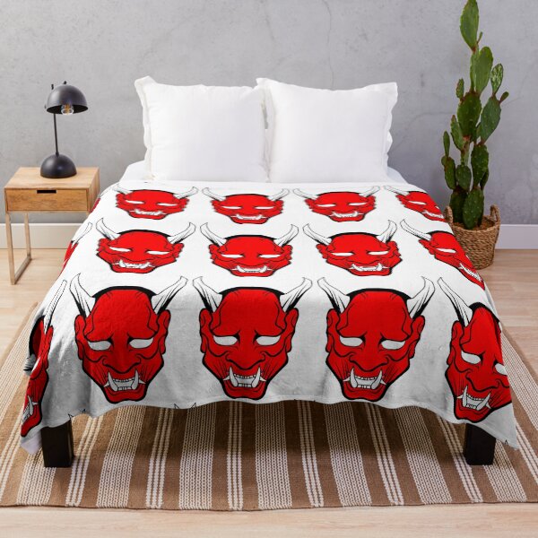 Item preview, Red Japanese Devil Design with horns designed and sold by Click-Like.