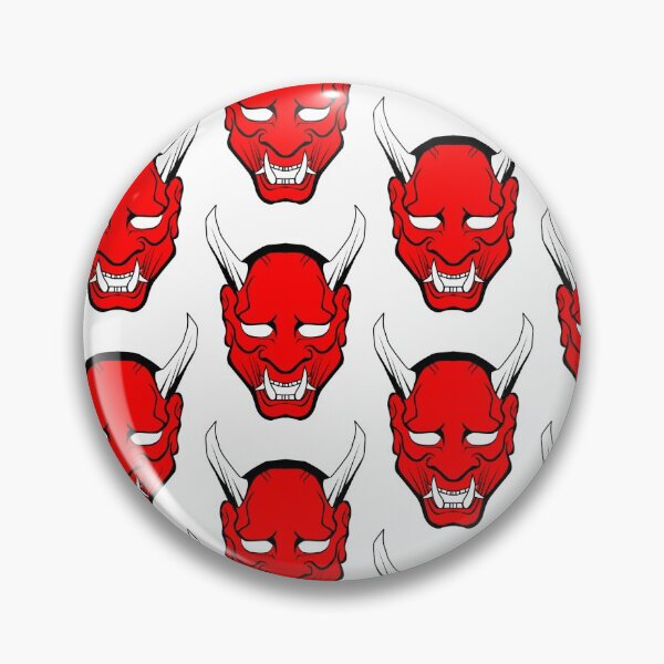 Item preview, Red Japanese Devil Design with horns designed and sold by Click-Like.