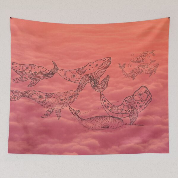 Item preview, Pink Clouds | Sky whale pod | Sunset designed and sold by KeleCo.
