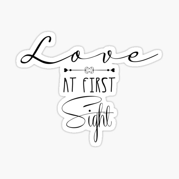 Valentine's Day gift, "Love at first sight" Sticker