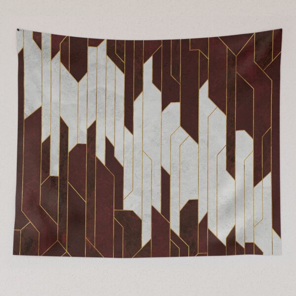 Item preview, Abstract Dark Ruby and White Marble designed and sold by AmbienceArt.
