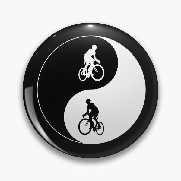 Item preview, Yin Yang Cyclist White designed and sold by cycleexplorers.