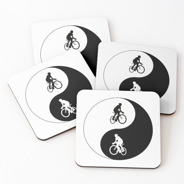 Item preview, Yin Yang Cyclist Black designed and sold by cycleexplorers.