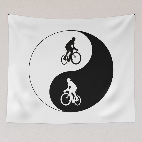 Item preview, Yin Yang Cyclist Black designed and sold by cycleexplorers.
