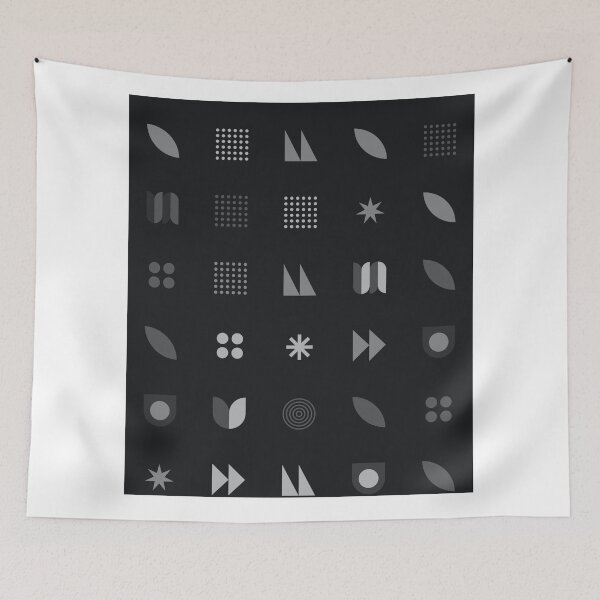 Item preview, Creative Black Pattern of Stars, Boxes, and Leaves designed and sold by Mycxh.