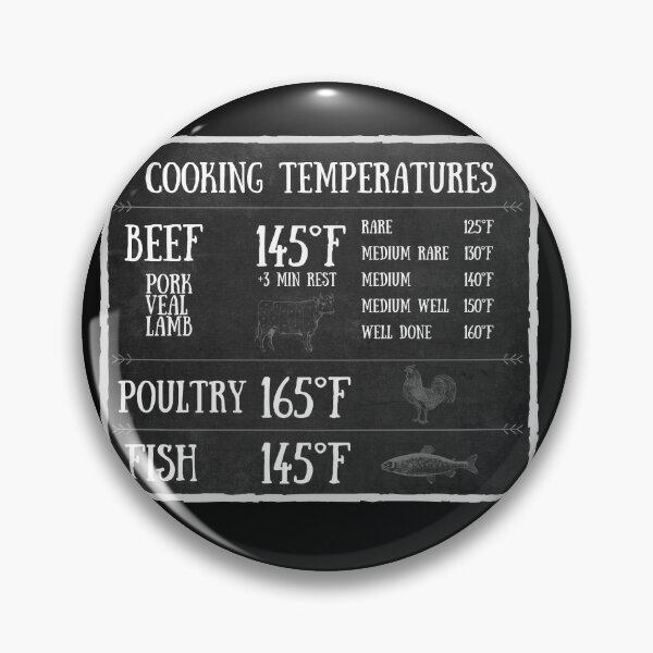 Cooking Temperature Chart Magnet Cutting Board Magnet for Sale by  hashntoast