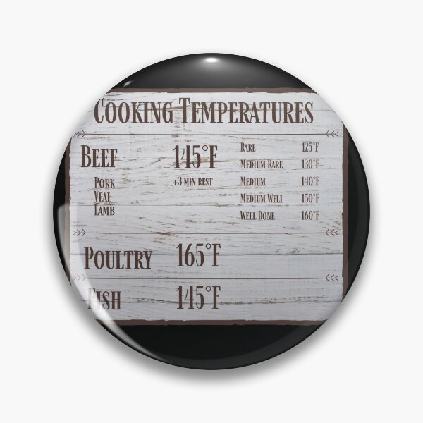 Cooking Temperature Chart Magnet Magnet for Sale by hashntoast