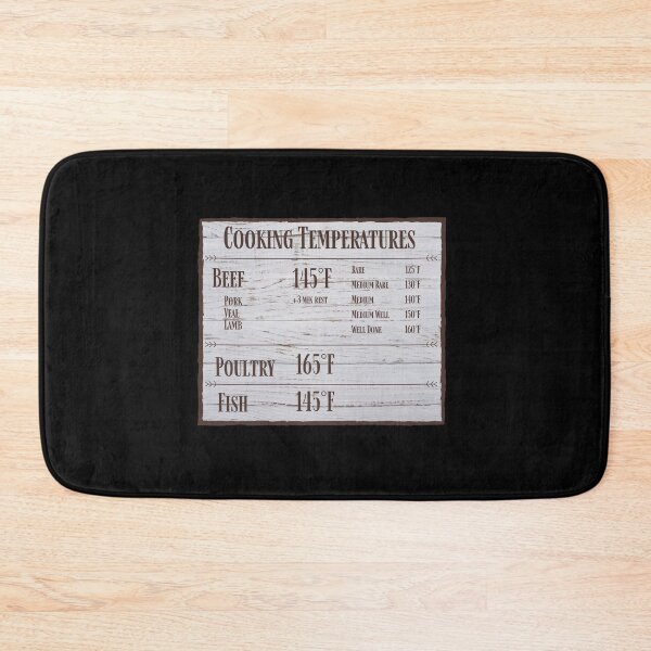 Item preview, Cooking Temperature Chart Magnet Wood designed and sold by hashntoast.