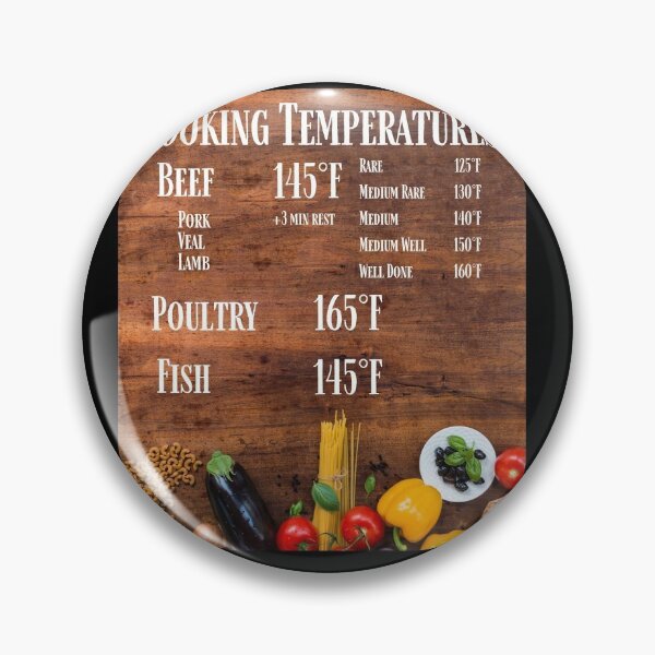 Cooking Temperature Chart Magnet Magnet for Sale by hashntoast