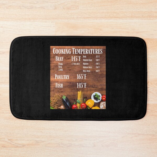 Item preview, Cooking Temperature Chart Magnet Cutting Board designed and sold by hashntoast.