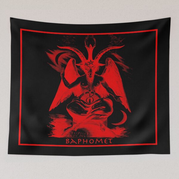 Item preview, Satanic, Baphomet, Red Devil, Halloween, Occult Satan Design designed and sold by WallArt01.