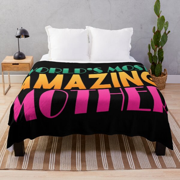 Item preview, Colorful World's Most Amazing Mother Typography Quote designed and sold by Hommie9977.