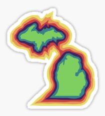 Psychedelic Michigan Sticker