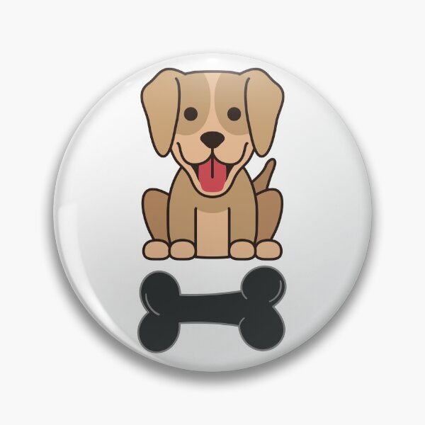 Artikelvorschau, Netter brauner Hund mit einem schwarzen Knochen entworfen und verkauft von TheCosmosStore.