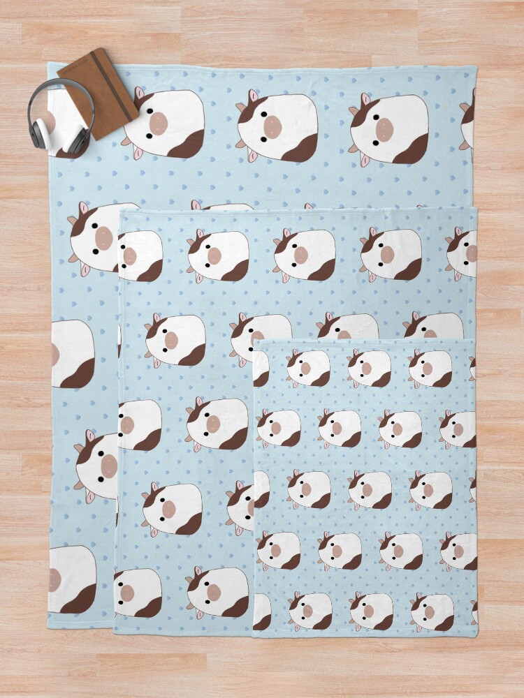 Alternate view of Brown & White Cow Squishmallow Throw Blanket