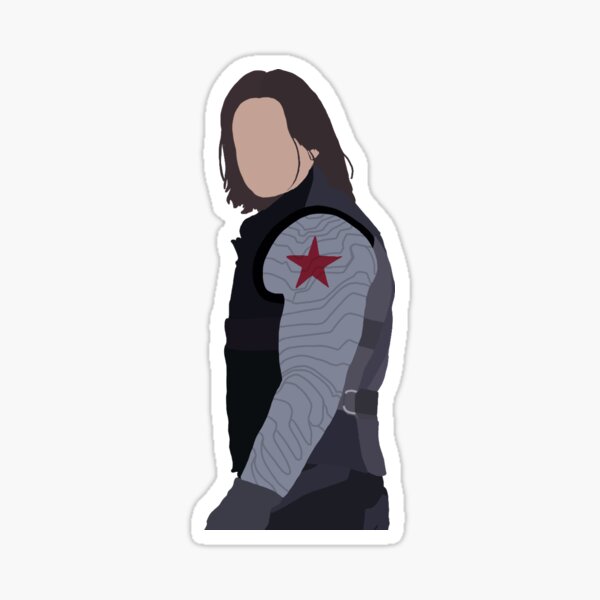 2x Bucky Barnes Winter Soldier Captain America Avengers War Car Sticker Decal