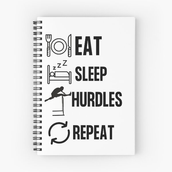 Item preview, eat sleep hurdles repeat designed and sold by MissaMarket.