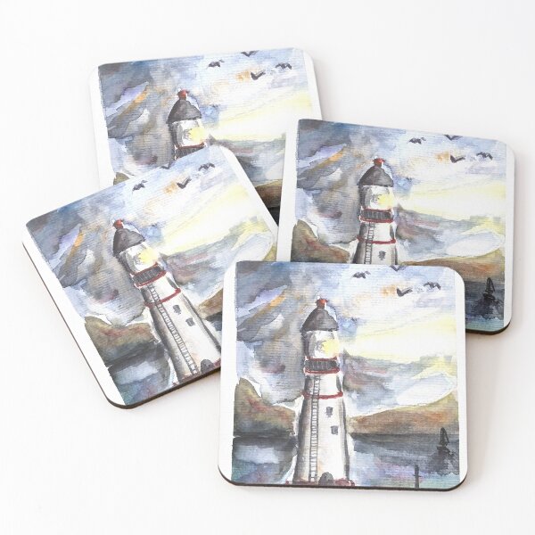 Item preview, Lighthouse watercolor designed and sold by paintinkpenguin.