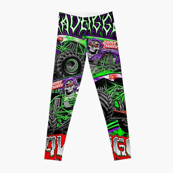 monster jam grave digger monster truck Art Fans Leggings