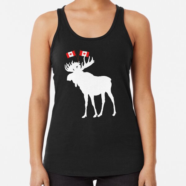 Canadian Moose and Flag Racerback Tank Top