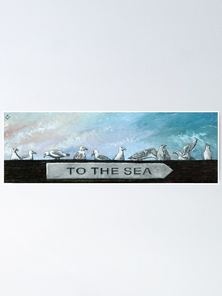Alternate view of Ten Gulls Poster