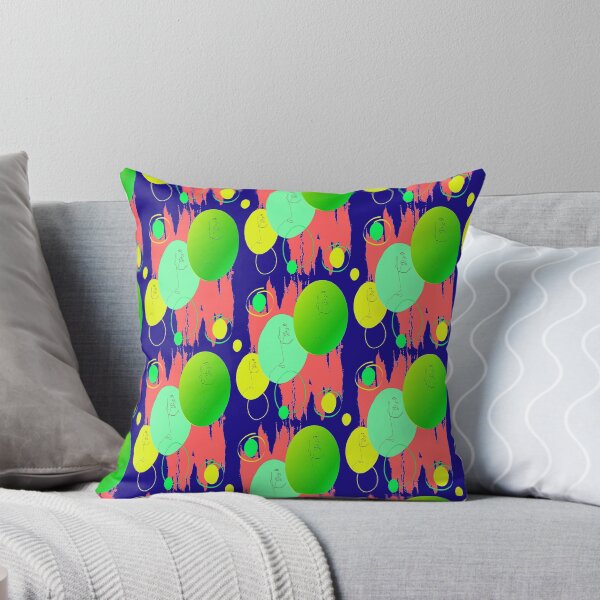 Item preview, Abstract Faces Colorful Circles abstract art design, linear design, nr 3,  Pscychedelic, Arte Abstraco designed and sold by Adri Barnard.