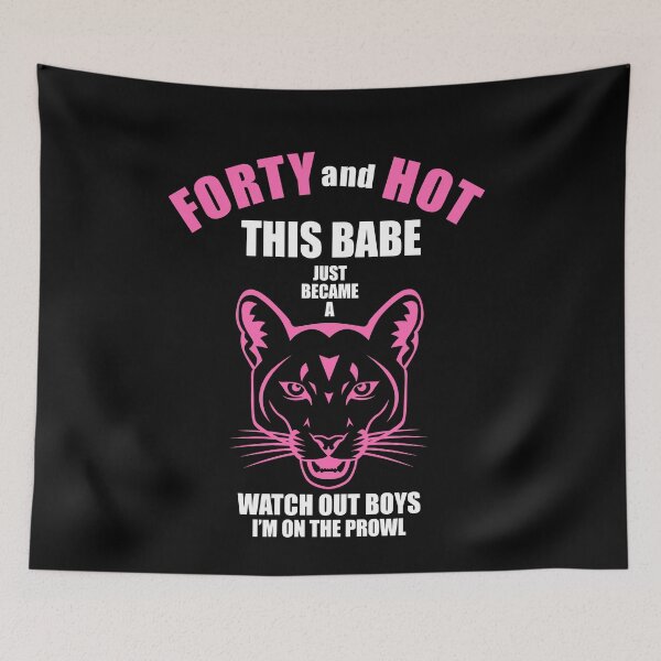 Item preview, Fabulous 40TH Birthday Cougar designed and sold by MoonsmileProd.