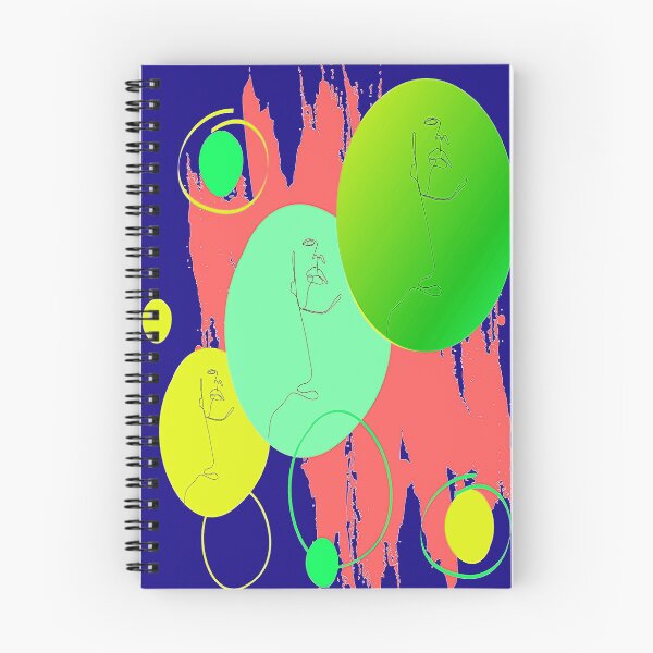 Item preview, Abstract Faces Colorful Circles abstract art design, linear design, nr 3,  Pscychedelic, Arte Abstraco designed and sold by Adri Barnard.