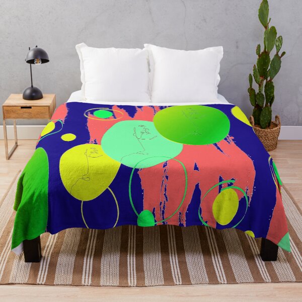 Item preview, Abstract Faces Colorful Circles abstract art design, linear design, nr 3,  Pscychedelic, Arte Abstraco designed and sold by Adri Barnard.