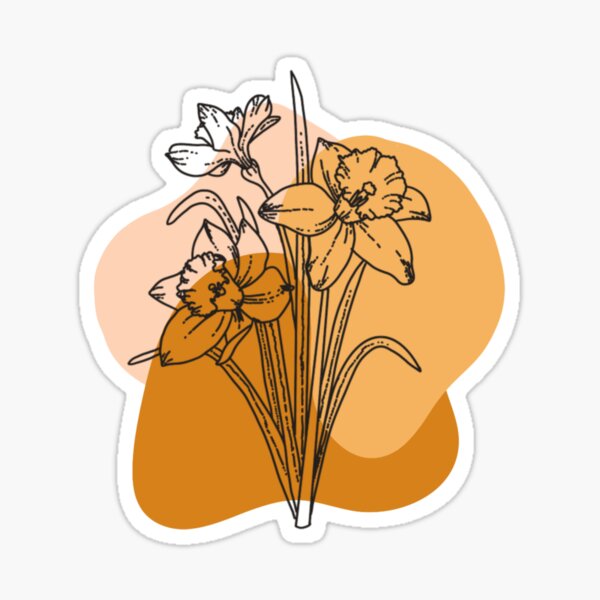 Hand Drawn Floral Arrangement Sticker — Sage & Oak