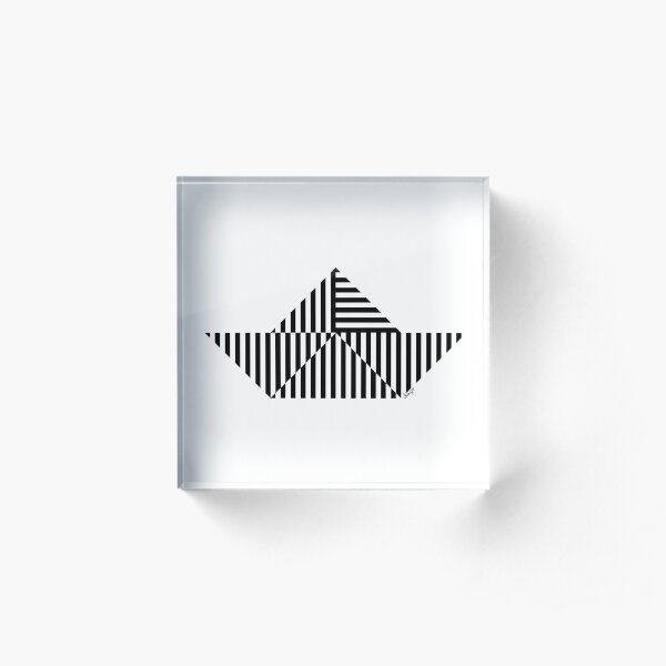 Paper Boat design Acrylic Block